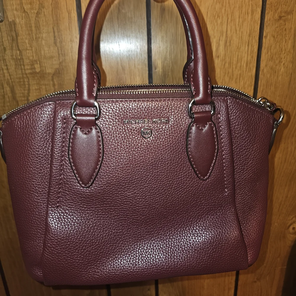 Michael Kors Plum Leather Satchel - Picture 1 of 5